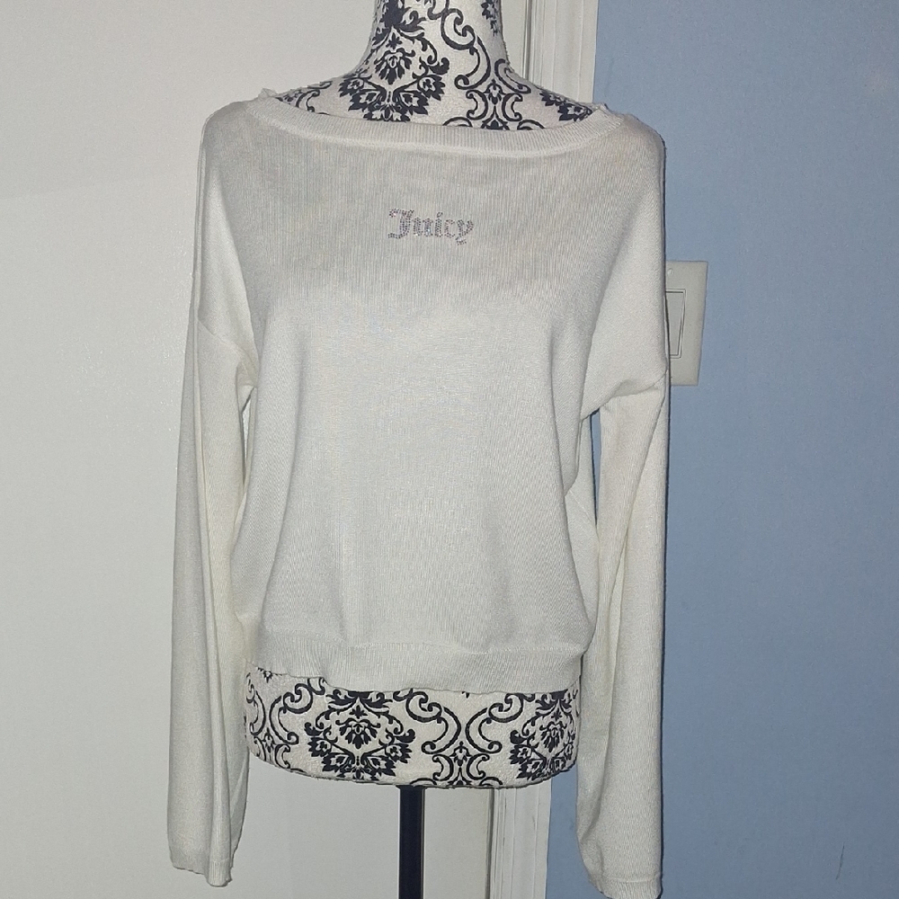 Juicy Couture White Long Sleeve Top